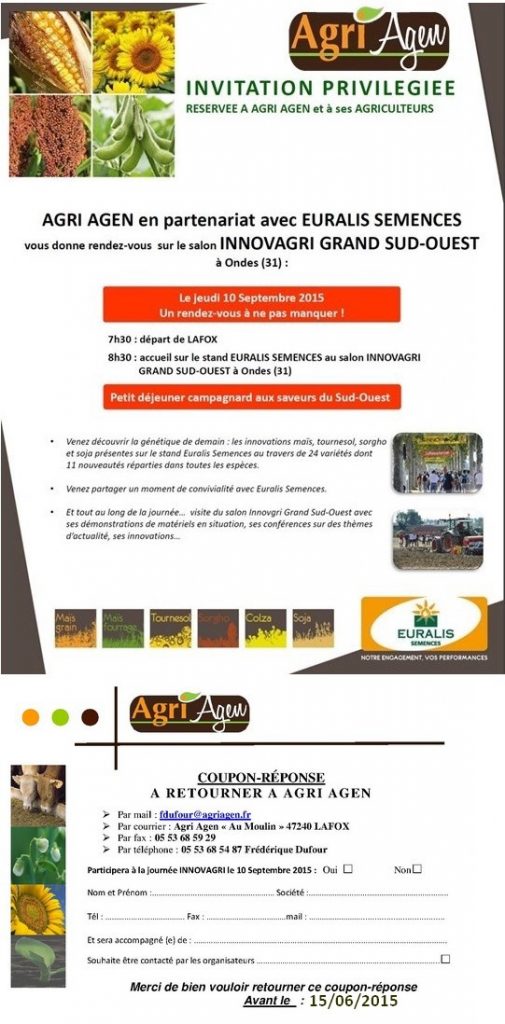 Lire la suite à propos de l’article INNOVAGRI : Invitation