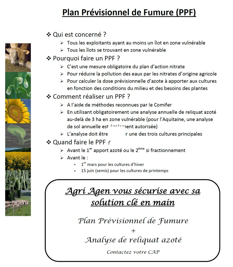 Lire la suite à propos de l’article Plan Prévisionnel de Fumure (PPF)
