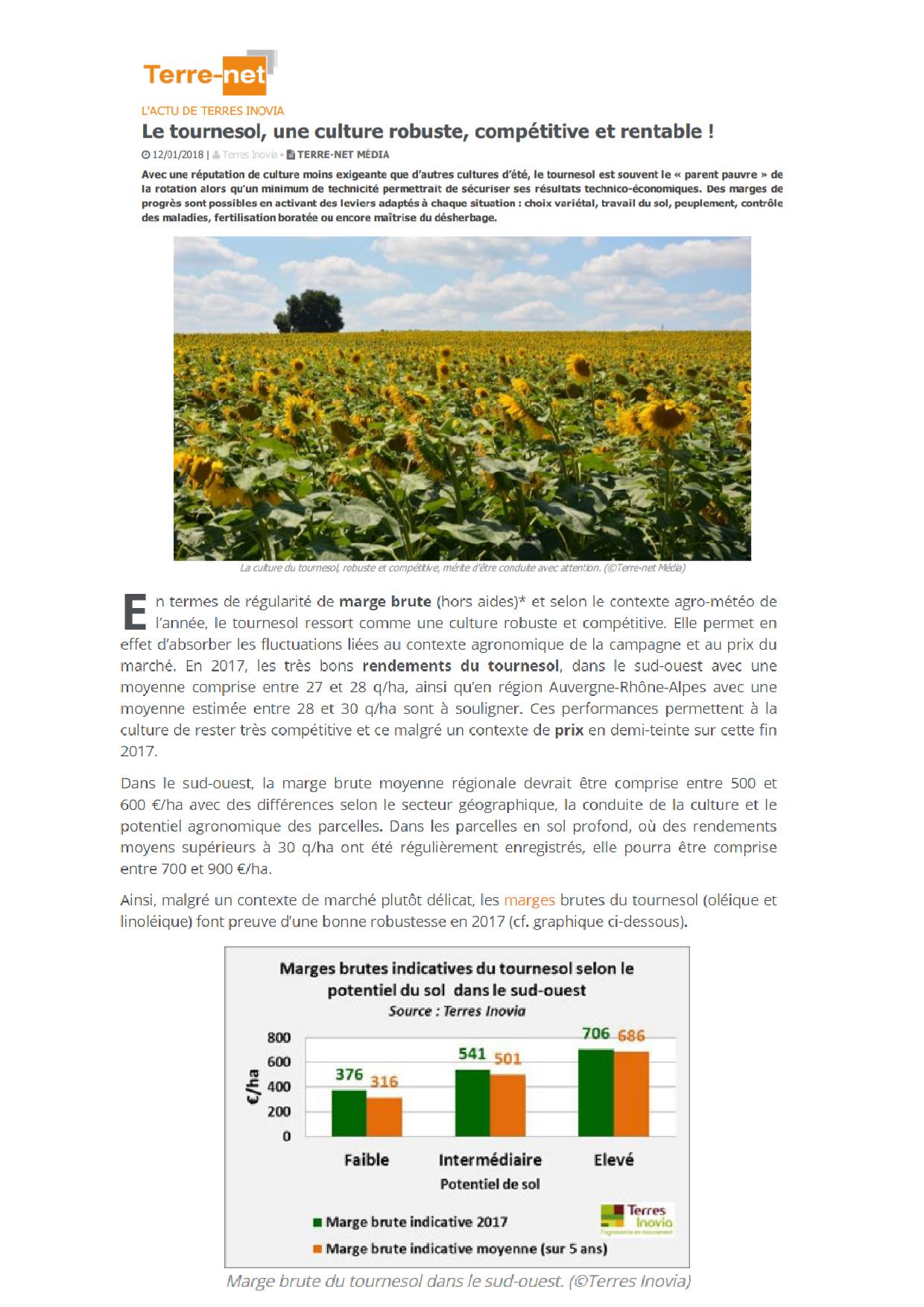 Le Tournesol une culture robuste1