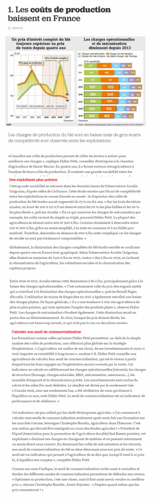 Lire la suite à propos de l’article Les coûts de production baissent en France